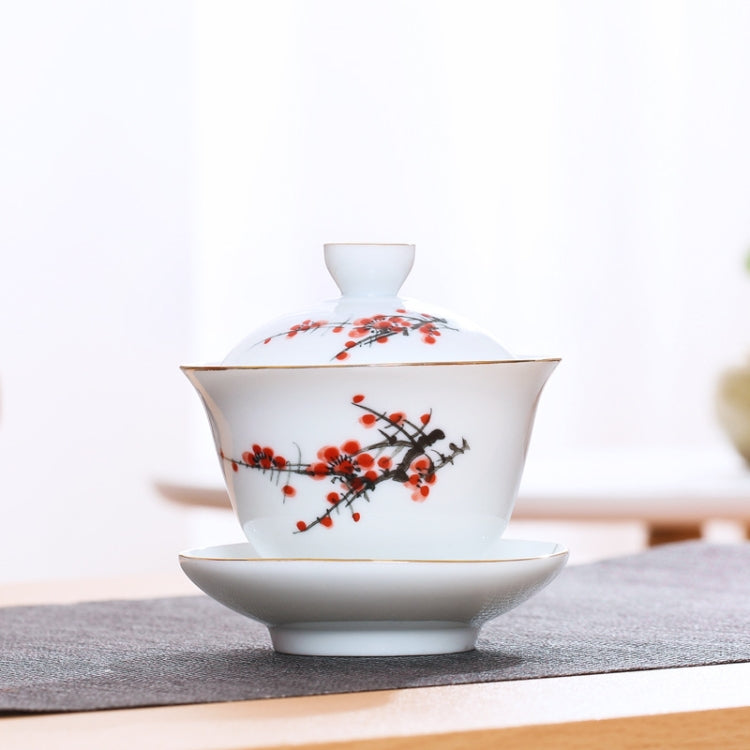 Hand Painting Ceramic Kungfu Teaware Teacup with Cover
