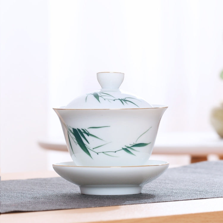 Hand Painting Ceramic Kungfu Teaware Teacup with Cover