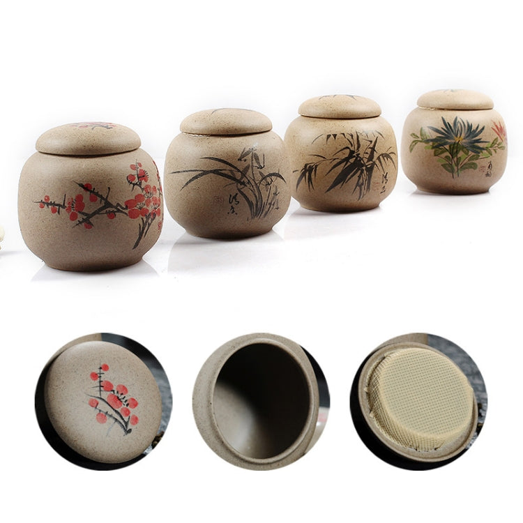 2 PCS Hand-painted Ceramics Kung Fu Teaset Tea Cans