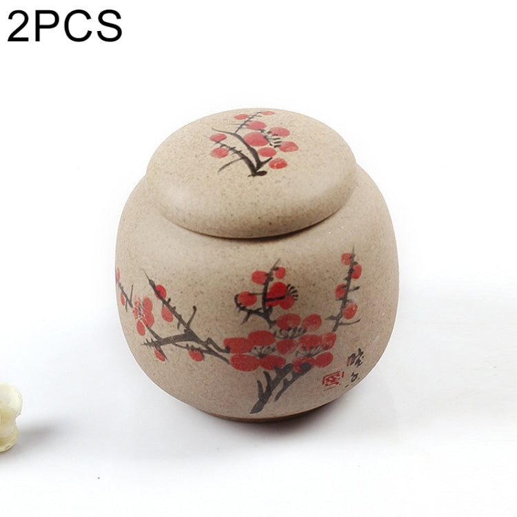 2 PCS Hand-painted Ceramics Kung Fu Teaset Tea Cans