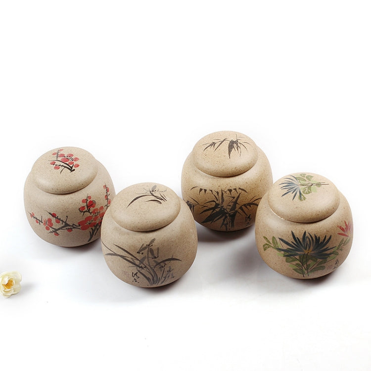 2 PCS Hand-painted Ceramics Kung Fu Teaset Tea Cans