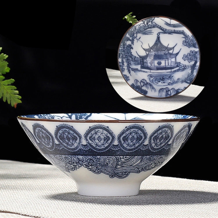 Household Hand-painted Ceramics Kung Fu Tea Set Teacup Tea Bowl, Size:Large
