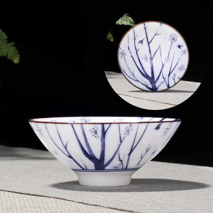 Household Hand-painted Ceramics Kung Fu Tea Set Teacup Tea Bowl, Size:Small