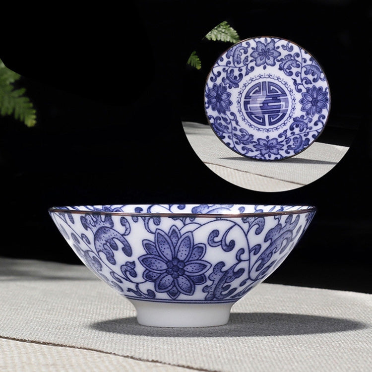 Household Hand-painted Ceramics Kung Fu Tea Set Teacup Tea Bowl, Size:Small