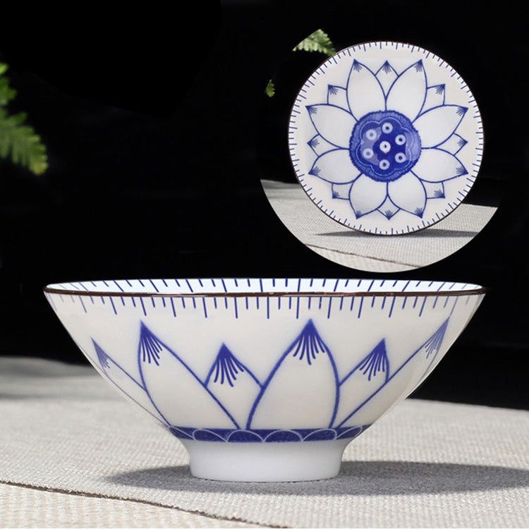 Household Hand-painted Ceramics Kung Fu Tea Set Teacup Tea Bowl, Size:Small