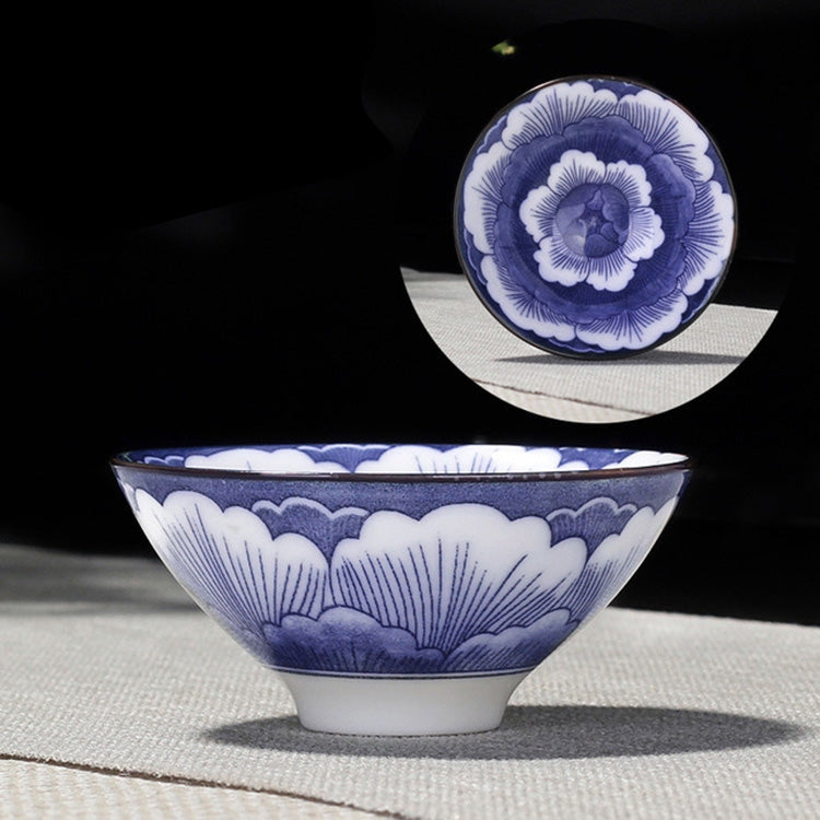 Household Hand-painted Ceramics Kung Fu Tea Set Teacup Tea Bowl, Size:Small