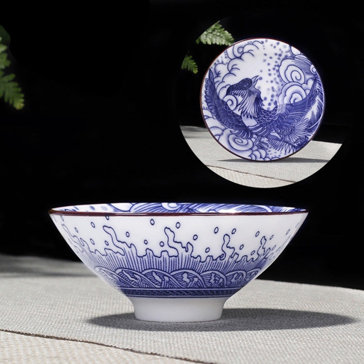 Household Hand-painted Ceramics Kung Fu Tea Set Teacup Tea Bowl, Size:Small