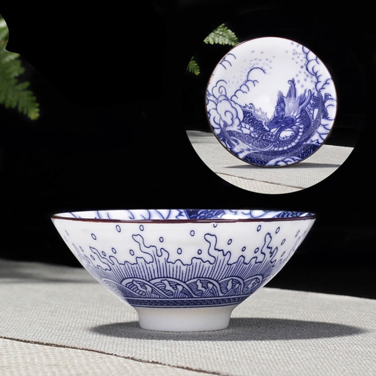 Household Hand-painted Ceramics Kung Fu Tea Set Teacup Tea Bowl, Size:Small