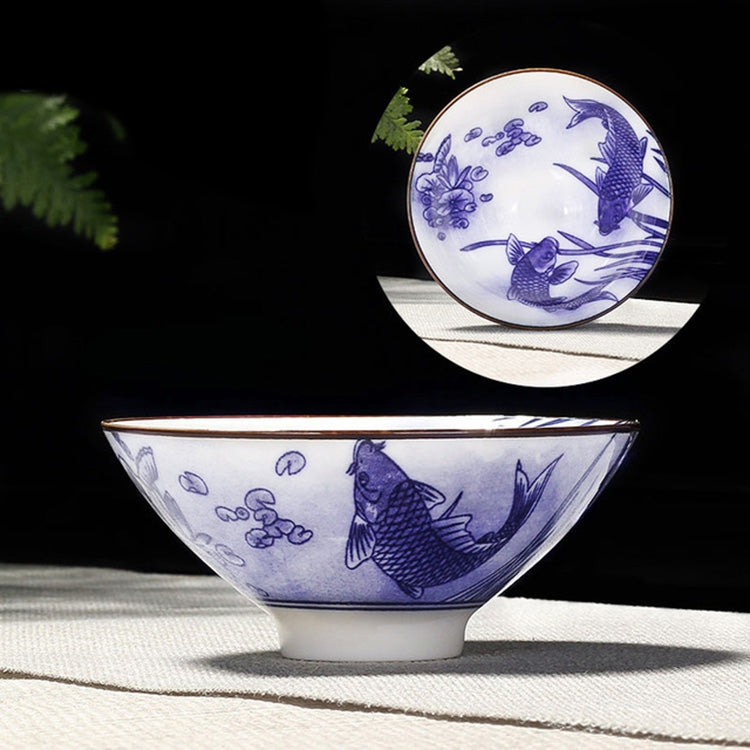 Household Hand-painted Ceramics Kung Fu Tea Set Teacup Tea Bowl, Size:Small