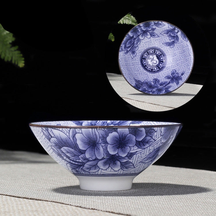Household Hand-painted Ceramics Kung Fu Tea Set Teacup Tea Bowl, Size:Small