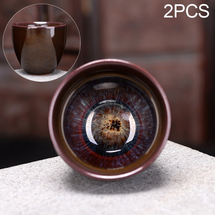 2 PCS Kiln Transmutation Kongfu Bowl Ceramic Tea Cup 7