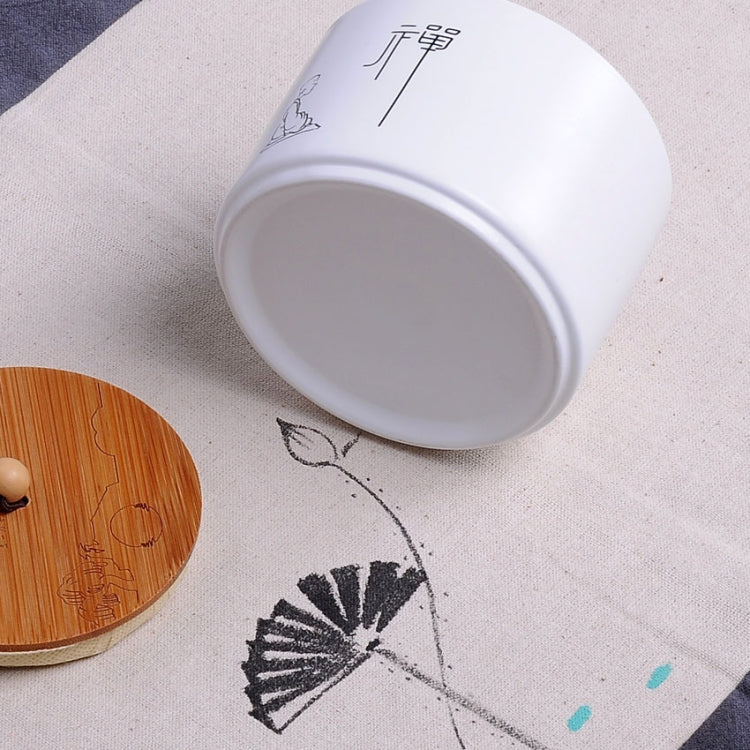 Ceramic Sealed Storage Tea Can, Size: 10 x 7cm, Chinese Characters: Cleanse