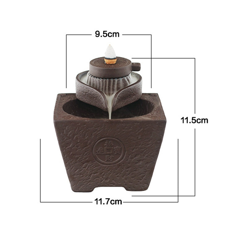 Reverse Flow Incense Stove Creative Ceramic Lotus Monk Tower Vase Sandalwood Stove Decoration