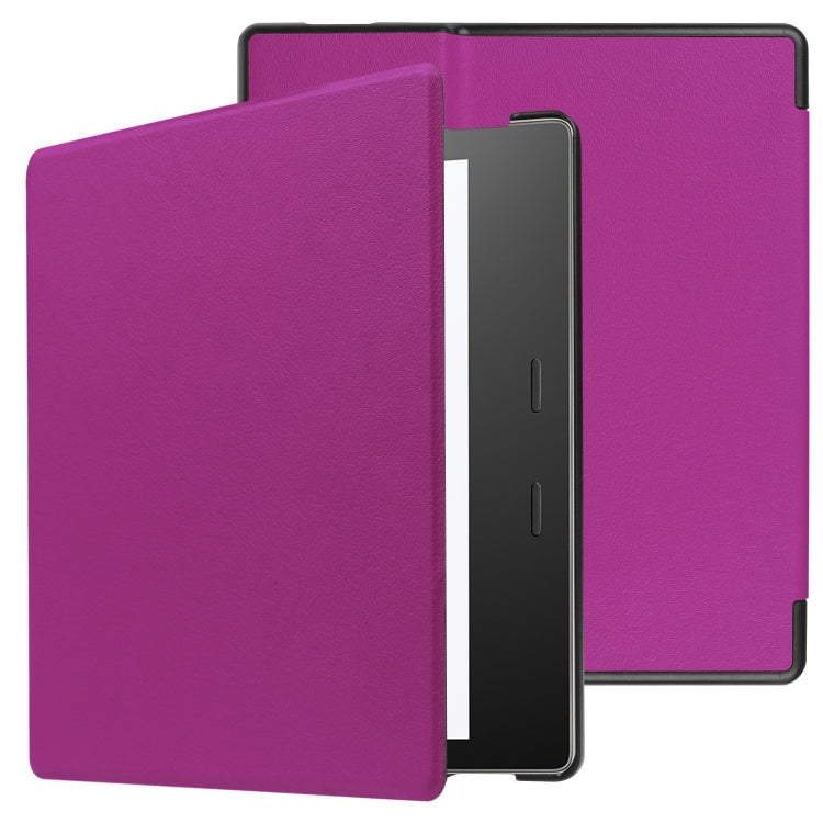 Tri-fold Cowhide Texture Horizontal Flip Leather Case for Amazon Kindle oasis (2019), with Holder & Sleep / Wake-up Function
