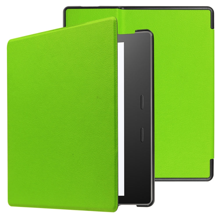 Tri-fold Cowhide Texture Horizontal Flip Leather Case for Amazon Kindle oasis (2019), with Holder & Sleep / Wake-up Function