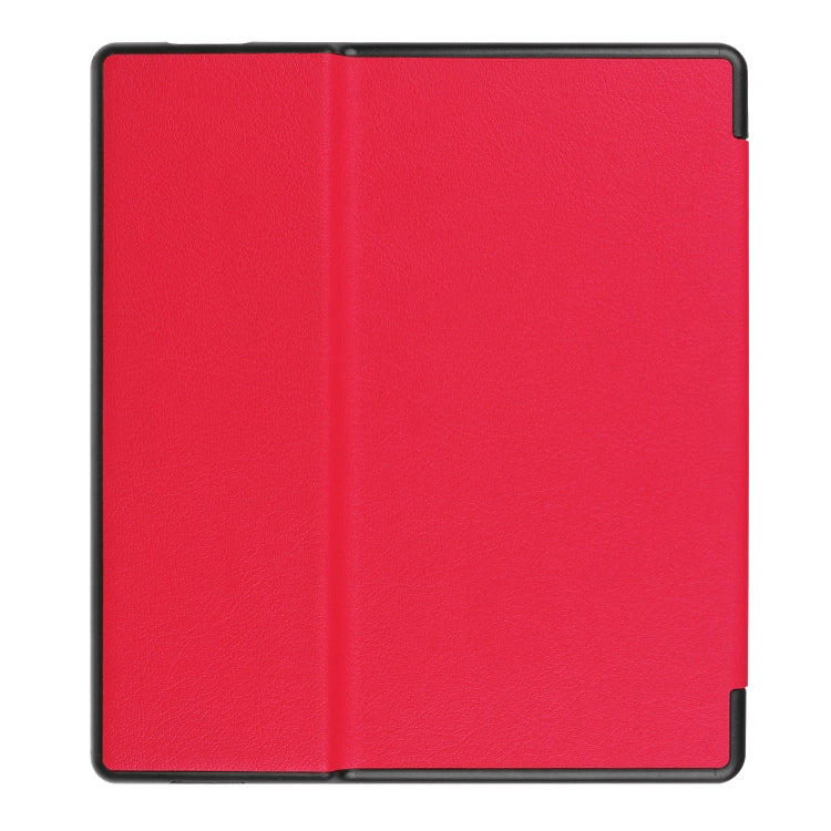 Tri-fold Cowhide Texture Horizontal Flip Leather Case for Amazon Kindle oasis (2019), with Holder & Sleep / Wake-up Function