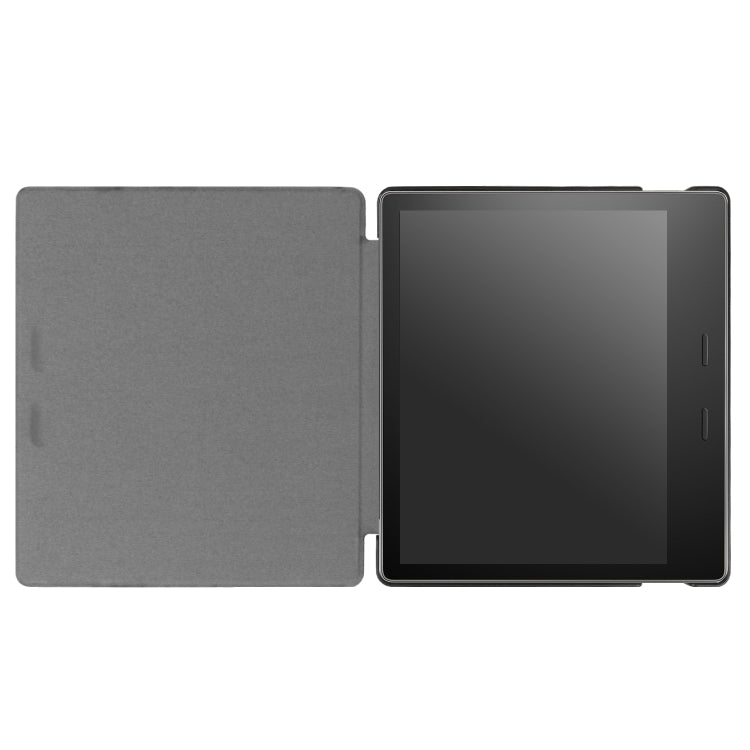 Tri-fold Cowhide Texture Horizontal Flip Leather Case for Amazon Kindle oasis (2019), with Holder & Sleep / Wake-up Function