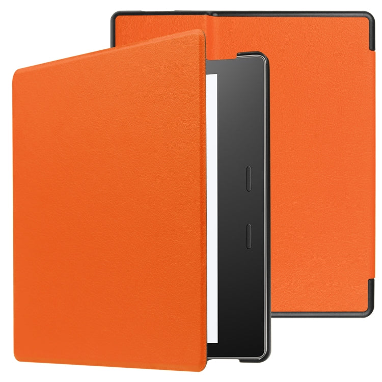 Tri-fold Cowhide Texture Horizontal Flip Leather Case for Amazon Kindle oasis (2019), with Holder & Sleep / Wake-up Function