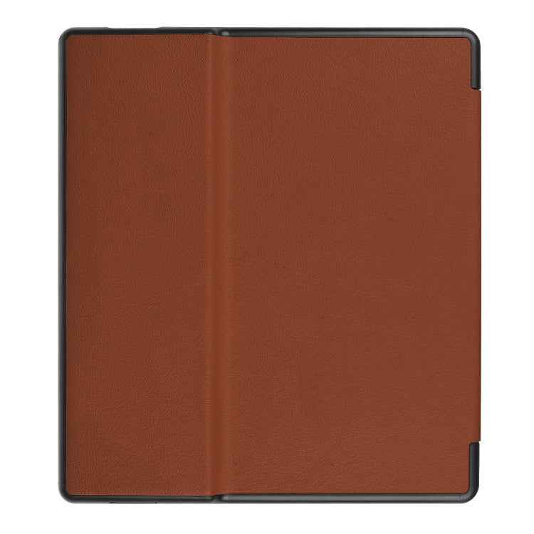 Tri-fold Cowhide Texture Horizontal Flip Leather Case for Amazon Kindle oasis (2019), with Holder & Sleep / Wake-up Function