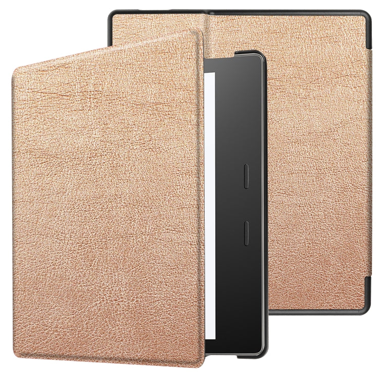 Tri-fold Cowhide Texture Horizontal Flip Leather Case for Amazon Kindle oasis (2019), with Holder & Sleep / Wake-up Function