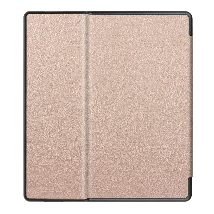Tri-fold Cowhide Texture Horizontal Flip Leather Case for Amazon Kindle oasis (2019), with Holder & Sleep / Wake-up Function
