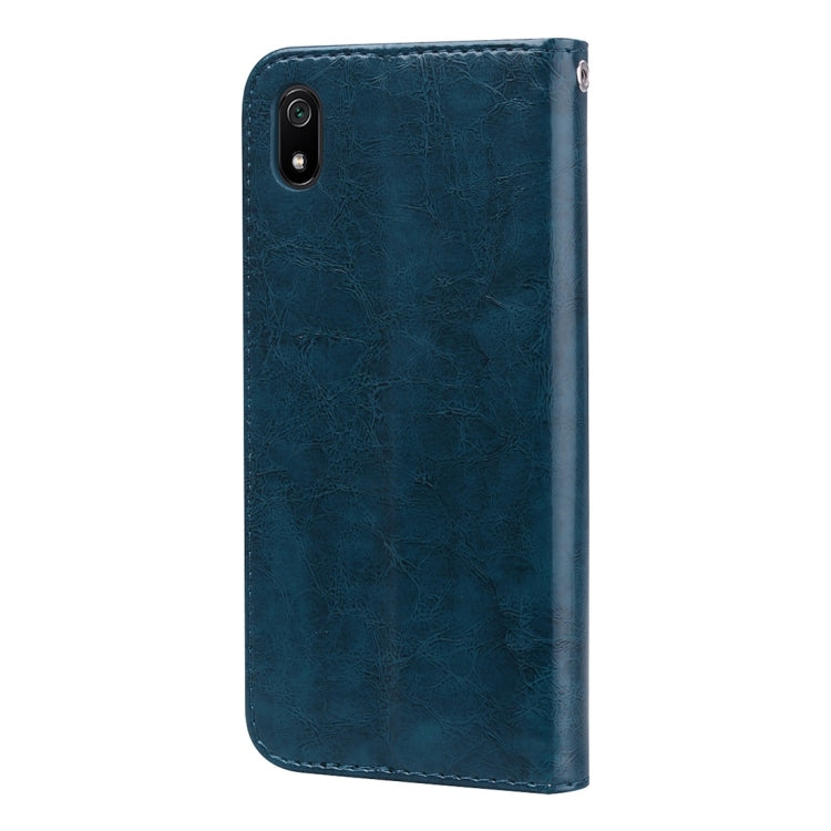 Business Style Oil Wax Texture Horizontal Flip Leather Case for Xiaomi Redmi 7A, with Holder & Card Slots & Wallet