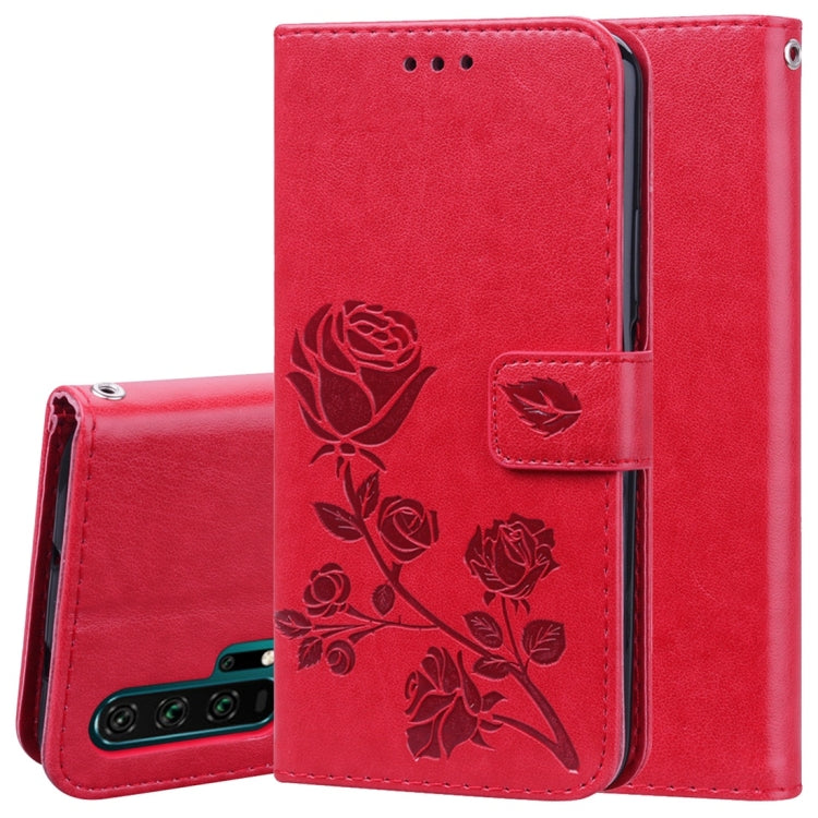 Rose Embossed Horizontal Flip PU Leather Case with Holder & Card Slots & Wallet for Huawei Honor 20 Pro
