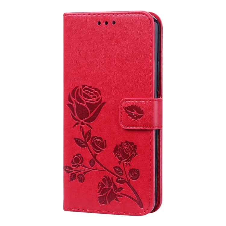 Rose Embossed Horizontal Flip PU Leather Case with Holder & Card Slots & Wallet for Huawei Honor 20 Pro