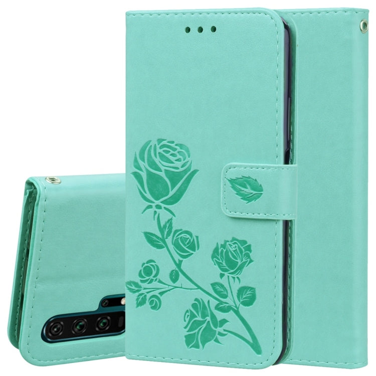 Rose Embossed Horizontal Flip PU Leather Case with Holder & Card Slots & Wallet for Huawei Honor 20 Pro