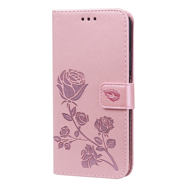 Rose Embossed Horizontal Flip PU Leather Case with Holder & Card Slots & Wallet for Huawei Honor 20 Pro