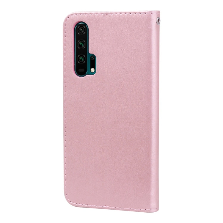 Rose Embossed Horizontal Flip PU Leather Case with Holder & Card Slots & Wallet for Huawei Honor 20 Pro