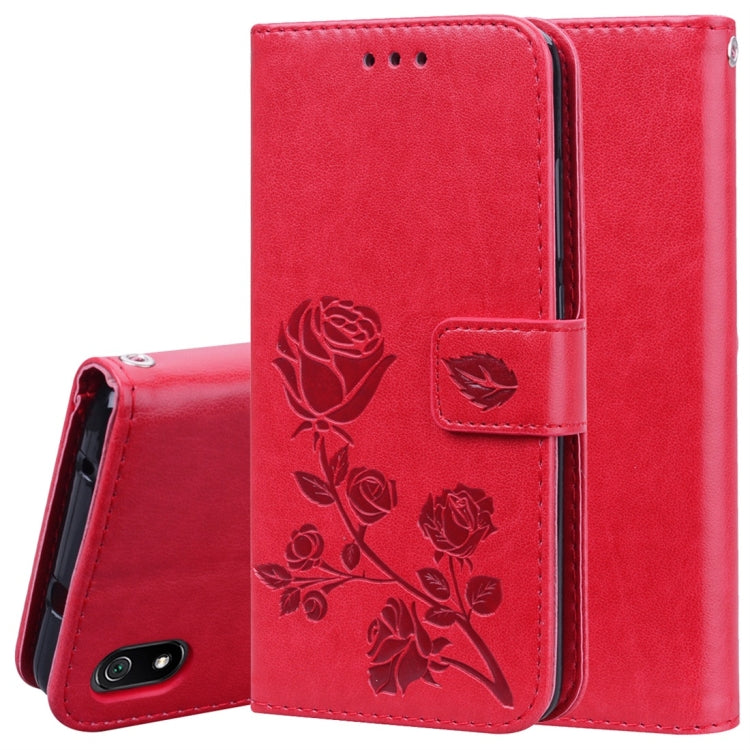 Rose Embossed Horizontal Flip PU Leather Case with Holder & Card Slots & Wallet for Xiaomi Redmi 7A