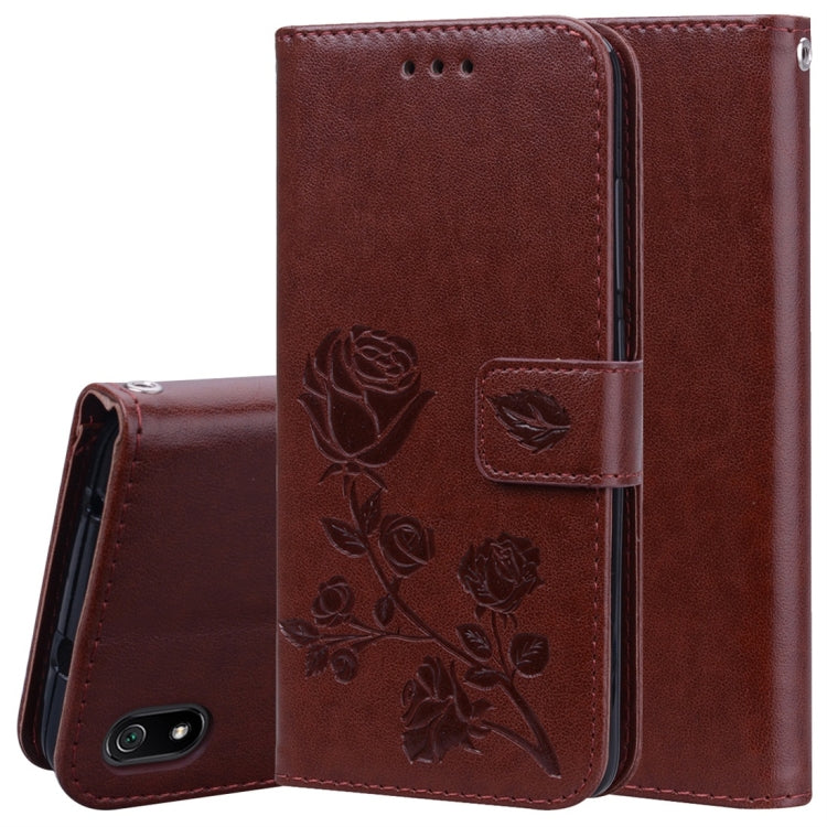 Rose Embossed Horizontal Flip PU Leather Case with Holder & Card Slots & Wallet for Xiaomi Redmi 7A