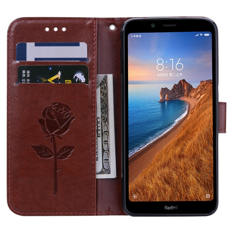 Rose Embossed Horizontal Flip PU Leather Case with Holder & Card Slots & Wallet for Xiaomi Redmi 7A