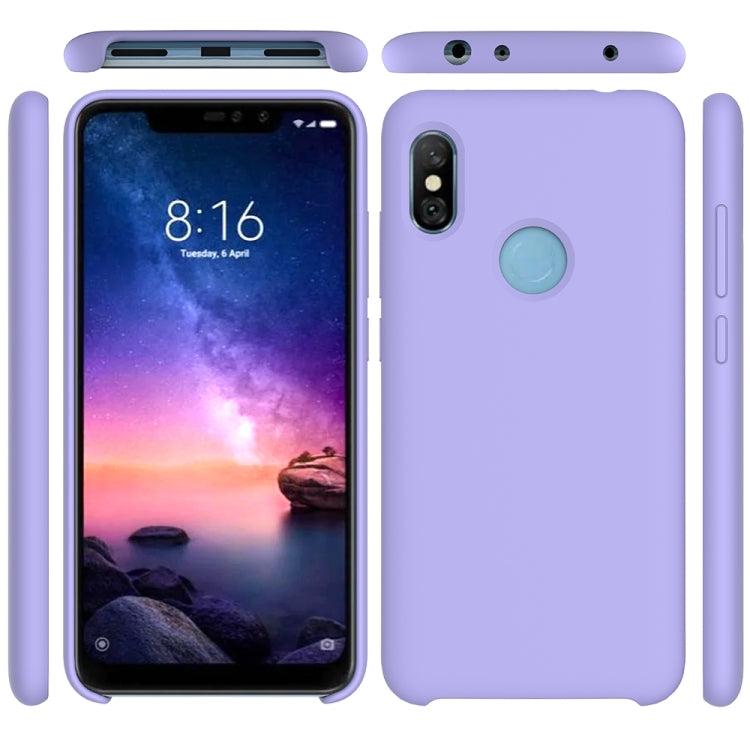 Solid Color Liquid Silicone Dropproof Protective Case for Xiaomi Redmi Note 6 Pro