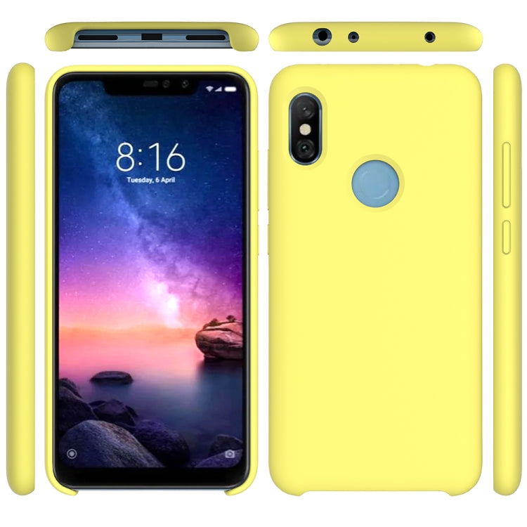 Solid Color Liquid Silicone Dropproof Protective Case for Xiaomi Redmi Note 6 Pro