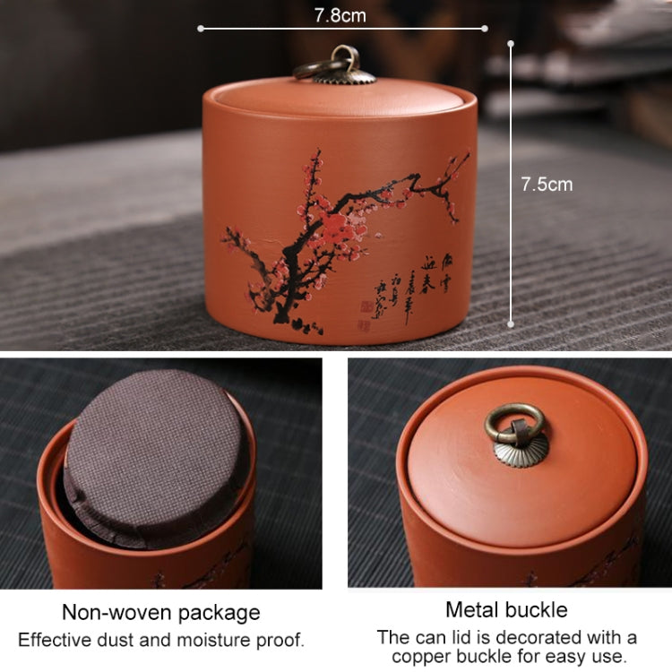 Ceramic Redware Tea Pot Storage Sealed Tea Tank