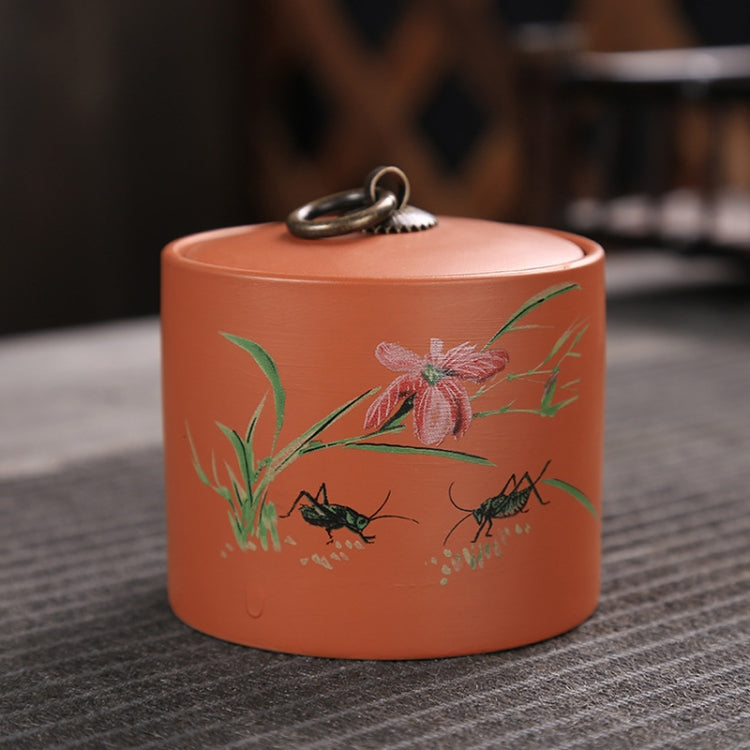 Ceramic Redware Tea Pot Storage Sealed Tea Tank