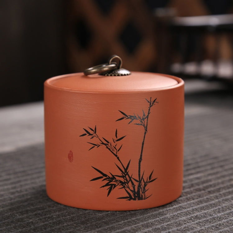 Ceramic Redware Tea Pot Storage Sealed Tea Tank