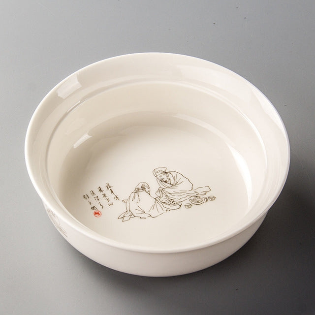 Blue White Ceramic Tea Wash Tea Ceremony Tea Set Pen Wash Accessories Large Tea Bowl