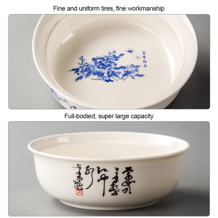 Blue White Ceramic Tea Wash Tea Ceremony Tea Set Pen Wash Accessories Large Tea Bowl