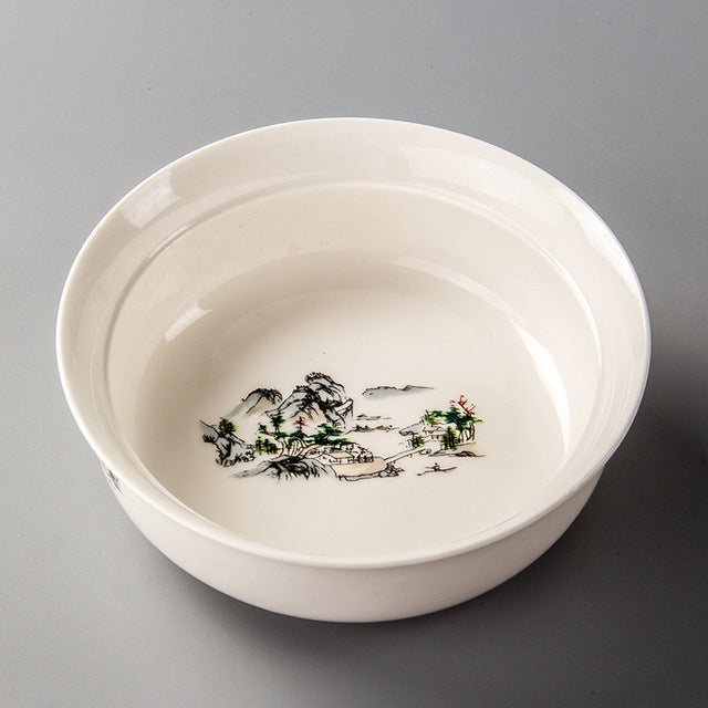 Blue White Ceramic Tea Wash Tea Ceremony Tea Set Pen Wash Accessories Large Tea Bowl