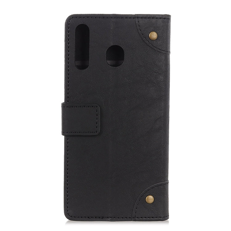 Copper Buckle Retro Texture Horizontal Flip Leather Case with Holder & Card Slots & Wallet for HTC D19+