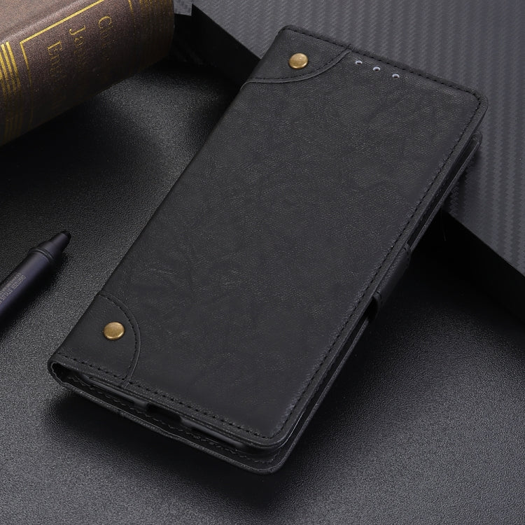 Copper Buckle Retro Texture Horizontal Flip Leather Case with Holder & Card Slots & Wallet for HTC D19+