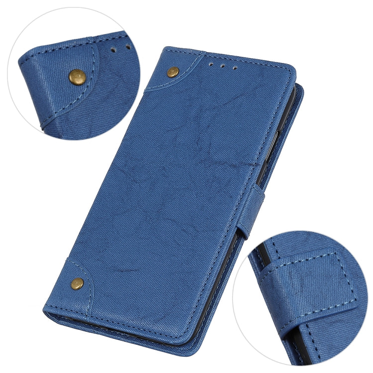 Copper Buckle Retro Texture Horizontal Flip Leather Case with Holder & Card Slots & Wallet for HTC D19+