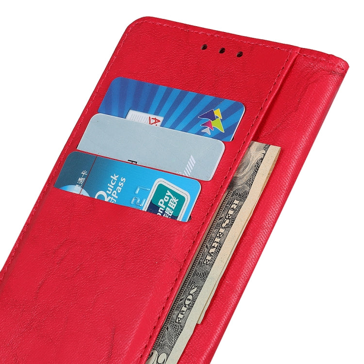 Copper Buckle Retro Texture Horizontal Flip Leather Case with Holder & Card Slots & Wallet for HTC D19+