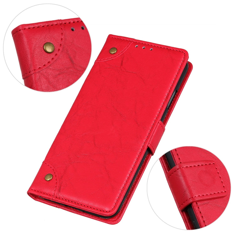 Copper Buckle Retro Texture Horizontal Flip Leather Case with Holder & Card Slots & Wallet for HTC D19+