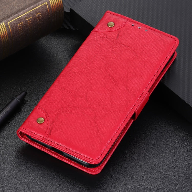 Copper Buckle Retro Texture Horizontal Flip Leather Case with Holder & Card Slots & Wallet for HTC D19+