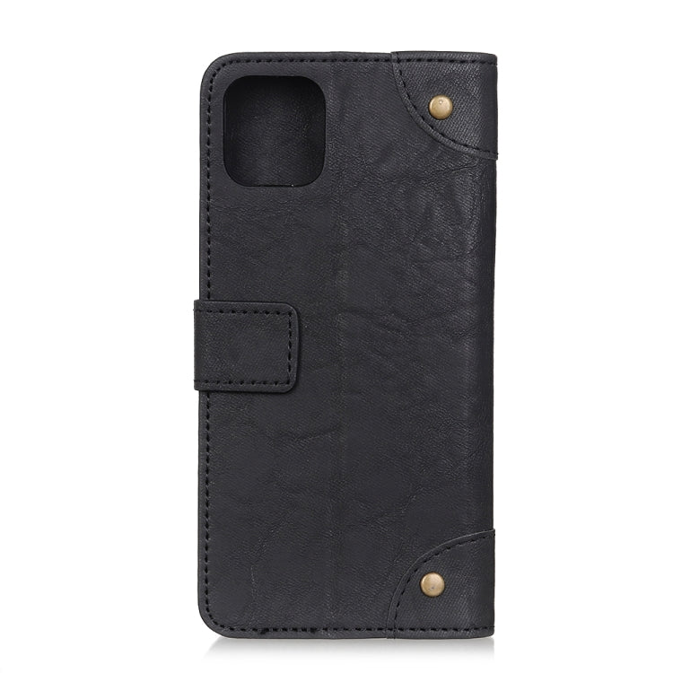 Copper Buckle Retro Texture Horizontal Flip Leather Case with Holder & Card Slots & Wallet for Google Pixel 4