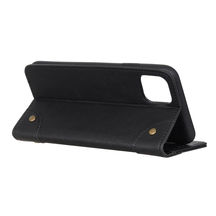 Copper Buckle Retro Texture Horizontal Flip Leather Case with Holder & Card Slots & Wallet for Google Pixel 4